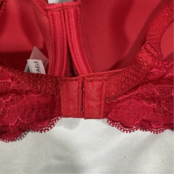 NWT $110 Simone Perele [ 32F ] Andora 3D Molded Underwire Bra Red #6217 - Picture 7 of 9